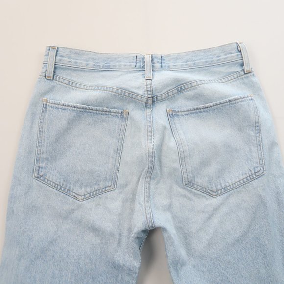 Agolde Riley High Rise Straight Leg Crop Jeans in Shatter Size 29 - Picture 7 of 12